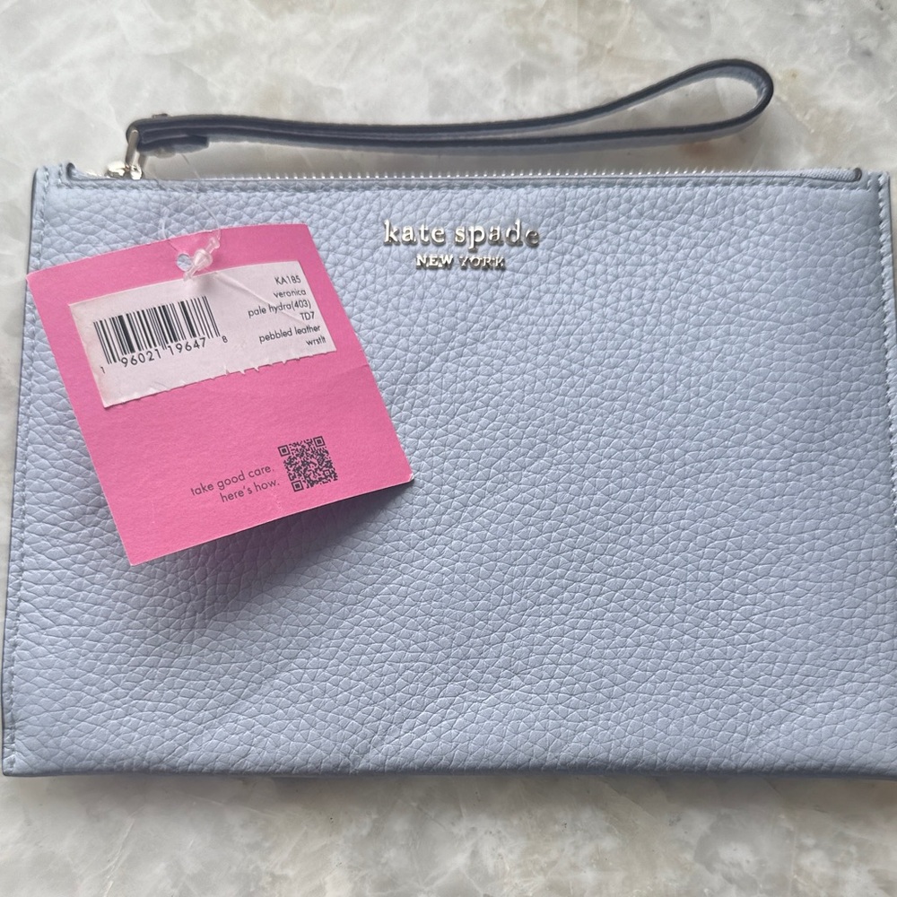 Kate Spade Sky Blue Leather Pouch